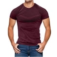 thumbnail image 1 of Aursykel Men's Casual Tee Short Sleeve Shirt for Men Comfortable Crew Neck Slim Tees Top Athletic Work Shirts, 1 of 3