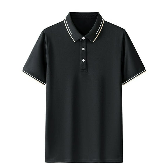 Aursykel Men's Dressy Shirts Short Sleeve Tee for Men Casual Collared Shirt Comfortable Work Tees with Buttons