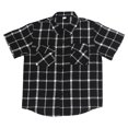 thumbnail image 1 of Aursykel Men's Plaid Shirts Short Sleeve Tees Shirt for Men Button down Top with Pockets Comfort Loose Clothes, 1 of 4