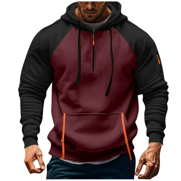 Aursykel Men's Sports Sweatshirt with Pockets Hooded Pullover Sweatshirts Big and Tall Tops Fall Winter Clothing Comfortable Casual Top