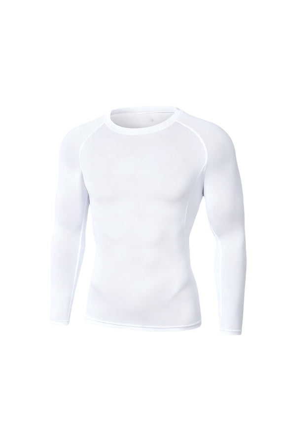 Men's Thermal Shirt Lightweight Athletic Undershirt Long Sleeve Fleece Lined Base Layer Winter Tops Workout