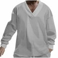 thumbnail image 1 of Aursykel Men's V Neck Shirt Big and Tall Top Casual Loose Shirts Fall Winter Clothes Comfortable Long Sleeve Tops, 1 of 5