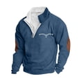 thumbnail image 1 of Klisyaur Men's Warm Fleece Sweatshirts Long Sleeve Quarter Zip up Mock Neck Pullover Sweatshirt Casual Fashion Tops, 1 of 1