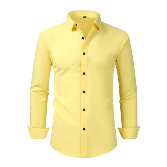 Aursykel Mens Business Casual Shirt Button down Long Sleeve Tops for Men Comfortable Fashion Dress Tee Shirts