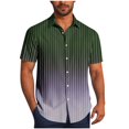 thumbnail image 1 of Aursykel Mens Casual Stylish Shirts Summer Beach Vacation Button down Shirt Top Comfort Fashion Striped Clothes, 1 of 6