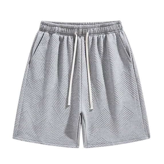 Aursykel Mens Sweat Shorts Drawstring Elastic Waist Casual Loose Plain Athletic Shorts for Running Hiking