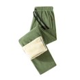 thumbnail image 1 of Klisyaur Mens Warm Pant with Pockets Thermal Outdoor Trousers for Winter Fall Elastic Waist Drawstring Pants Casual, 1 of 4