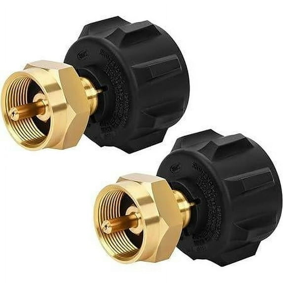 Aursykel Universal Propane Refill Adapter Solid Brass Construction for Refillable 1 20lb Tanks Camping and Outdoor Cooking Handy QCC1 with Built In Safety Features No Tools Required