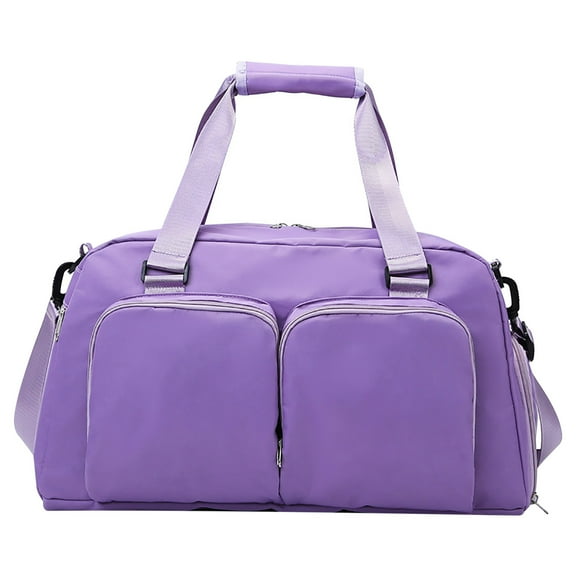 Aursykel Waterproof Duffle Bag with Shoe Compartment for Men and Women Large Capacity Travel Gym Sports Bag with Trolley Strap for Camping Hiking Tennis Basketball Yoga