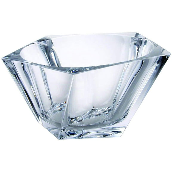 Aurum Crystal Bowl "Ocean", 10.5" Diameter Decorative Crystal Deep Bowl, Elegant Centerpiece Wedding Gift Candies Fruit Bowl