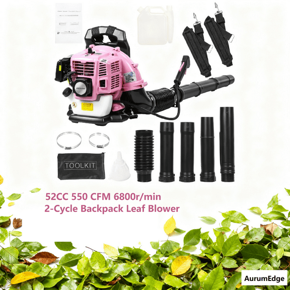 AurumEdge 52CC 550 CFM 6800r/min 1.25 KW/1.7 HP Gas-Powered 2-Cycle Backpack Leaf Blower
