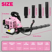 AurumEdge 52CC Backpack Gas Leaf Blower 2-Stroke 550 CFM Powerful Leaf Blower for Garden Lawn Care Yard Dust Debris Tools