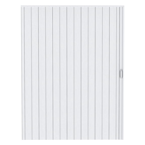 AurumEdge Accordion Door, 60x80in PVC Folding Door for Interior, Single Door Accordion Closet Door, Includes Latch, Handle, Mounting Hardware Clearance PVC Folding Door