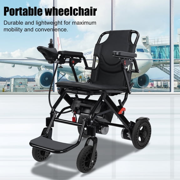 AurumEdge Electric Wheelchair 20+ miles Range All Terrain with Large Footrest, Portable Motorized Wheelchair for Seniors,Weight Capacity 243Lbs, 500W Motor Portable Elderly Wheelchair