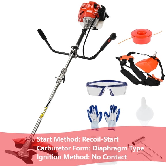 AurumEdge Gas Weed Eater, 52CC 2-Stroke Weed Wacker Gas Powered, 2 in 1 Multi-Functional String/Grass Trimmer, Brush Cutter for Gardening
