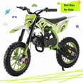 thumbnail image 1 of AurumEdge Kids Dirtbike Gas Pitbike, 2 Stroke Dirt Bike 49cc for Kids, Mini Dirt Bike Gas Powered Motorbike Dual Disc Brake,Maximum Speed 40km/h, Load Bearing 330Lbs Green, 1 of 7