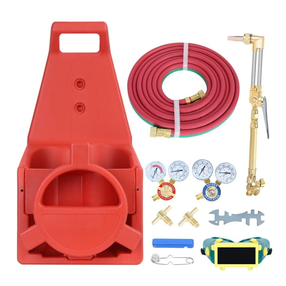 AurumEdge Welding & Cutting Kit, Portable Oxy Acetylene Torch Kit, Medium Duty Gas Welding Outfit Tote Kit without Tanks