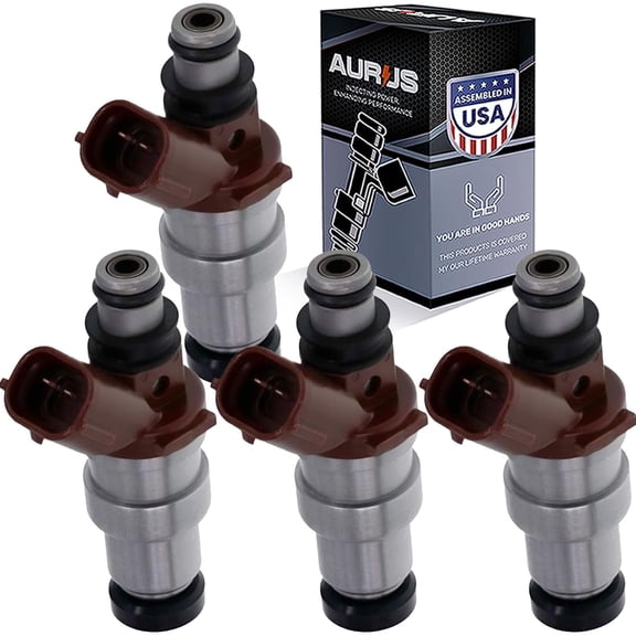 Aurus SET of x4 OEM 23250-75050 23209-75050 Fuel Injectors work for 1996-2000 Toyota 4Runner for 1996 1997 1998 Toyota T100 for 1995-1999 Toyota Tacoma 2.7L 3RZ-FE Turbo motor I4 Cylinder Engine