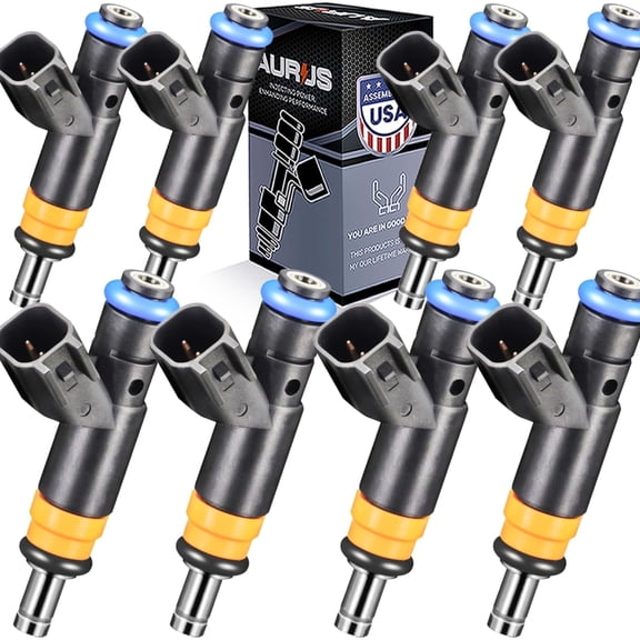 Aurus x8 SET OEM Fuel Injectors 05037479AC/AA/Ab/AD Compatible with '05-'10 Chrysler 300C for Jeep Grand Cherokee 4WD for Dodge Challenger Charger Magnum 6.1L for 2015 Dodge Ram 3500 Pickup 6.4L V8