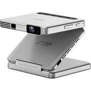Aurzen ZIP Tri-Fold Portable Mini DLP Projector, Pocket-Sized, Instant Focus, 5H Battery | 5,000mAh Fast Charging, Zero-Lag Screen Mirroring, Full-Screen Display for Indoor/Outdoor Movies, White