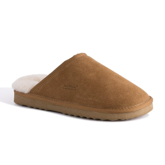 Aus Wooli Australia Unisex Sheepskin Wool Slippers - Tan