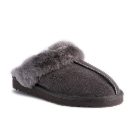 Aus Wooli Australia Unisex Sheepskin Wool Sydney Slippers - Grey