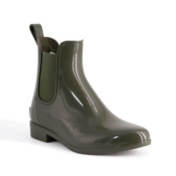 Aus Wooli Australia Womens Rainboots With Sheepskin Insole Included - Olive Green