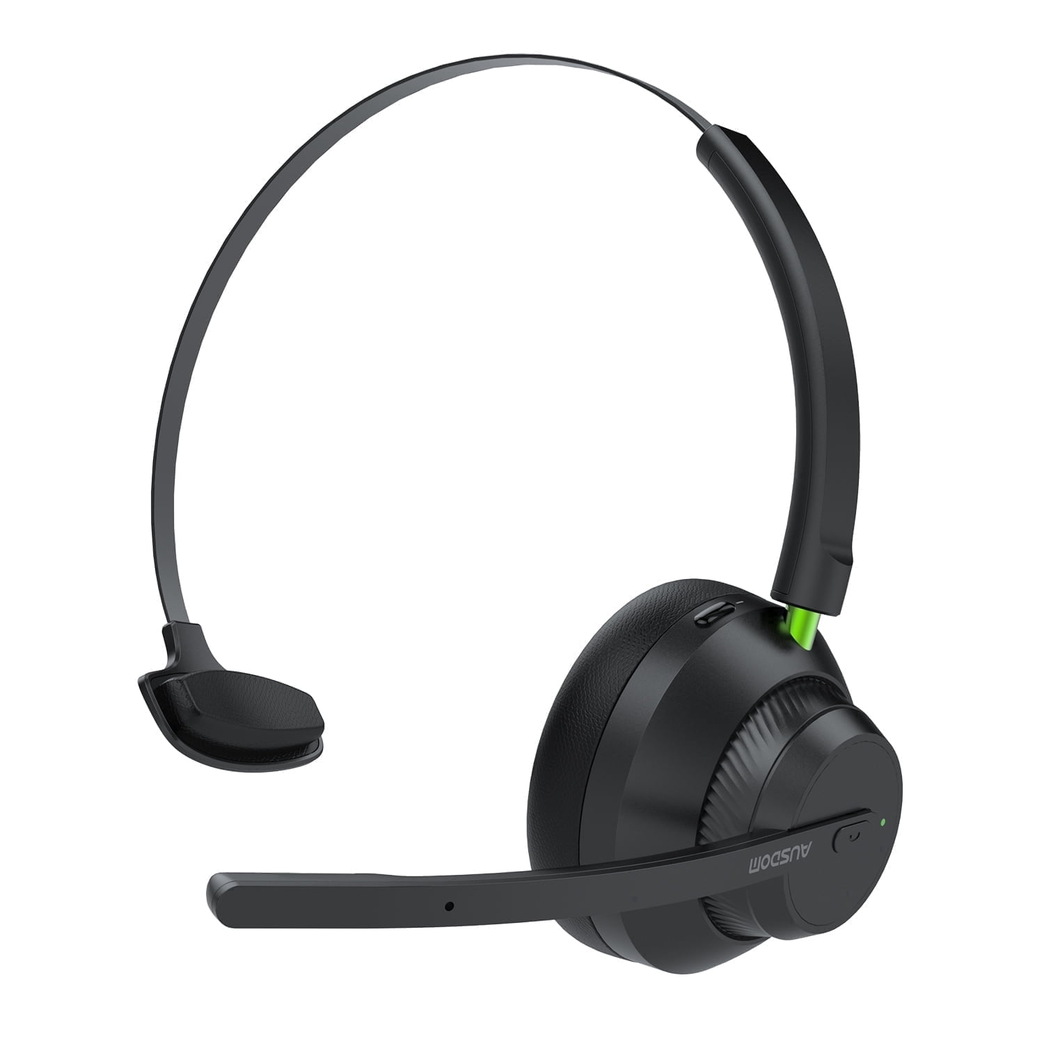 Ausdom Bluetooth Headset with Microphone,Wireless Headset with Noise Canceling Mic for PC,Laptop,Truck Driver,Office,Call Center,32Hrs Talking Time with Charging Cable