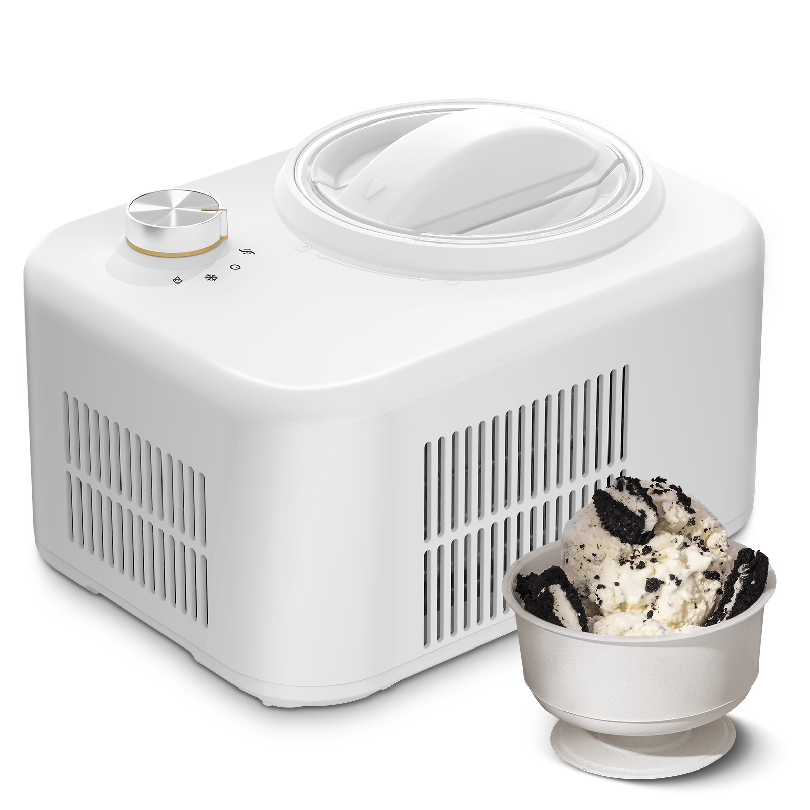 Nostalgia 4Quart Electric Ice Cream Maker, Blue