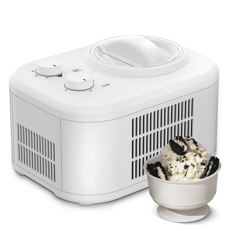 Easy Homemade Electric Ice Cream Maker for Kids, Automatic Ice Cream Maker  with Compressor No Pre-freezing Gelato Maker