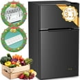 thumbnail image 1 of Auseo 3.1 Cu.Ft Mini Fridge 2 Door, Small Fridge 115 Volt/60 Hz, Low Noise Mini Refrigerator with Adjustable Temperature, Removable Shelves, Suitable for Home/Kitchen/Office/Dorm/Apt-Black, 1 of 9