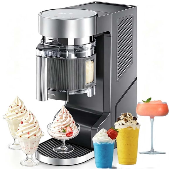 Auseo 3 in 1 Slushie Machine for Smoothies, Ice Cream, 40 fl oz No Ice Needed Frozen Drink Maker with Self-Cleaning, Adjustable Slush Density & 7 Modes