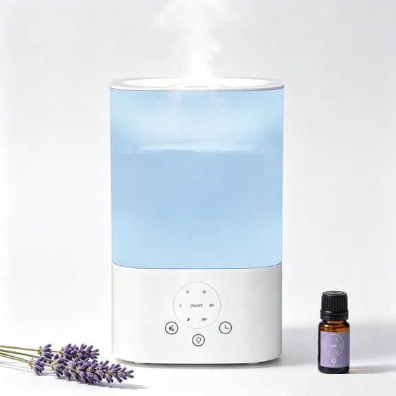 Auseo 3.2L Cool Mist Humidifier, Top fill Humidifier, 7 Color LED Light, Quite Ultrasonic Humidifier, 40H Runtime