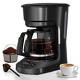 thumbnail image 1 of Auseo 5-Cup Drip Coffee Maker, Programmable, Timing Function, 0.75L Glass Carafe, 2-Hours Keep Warm Function, Safety Features, 1 of 9