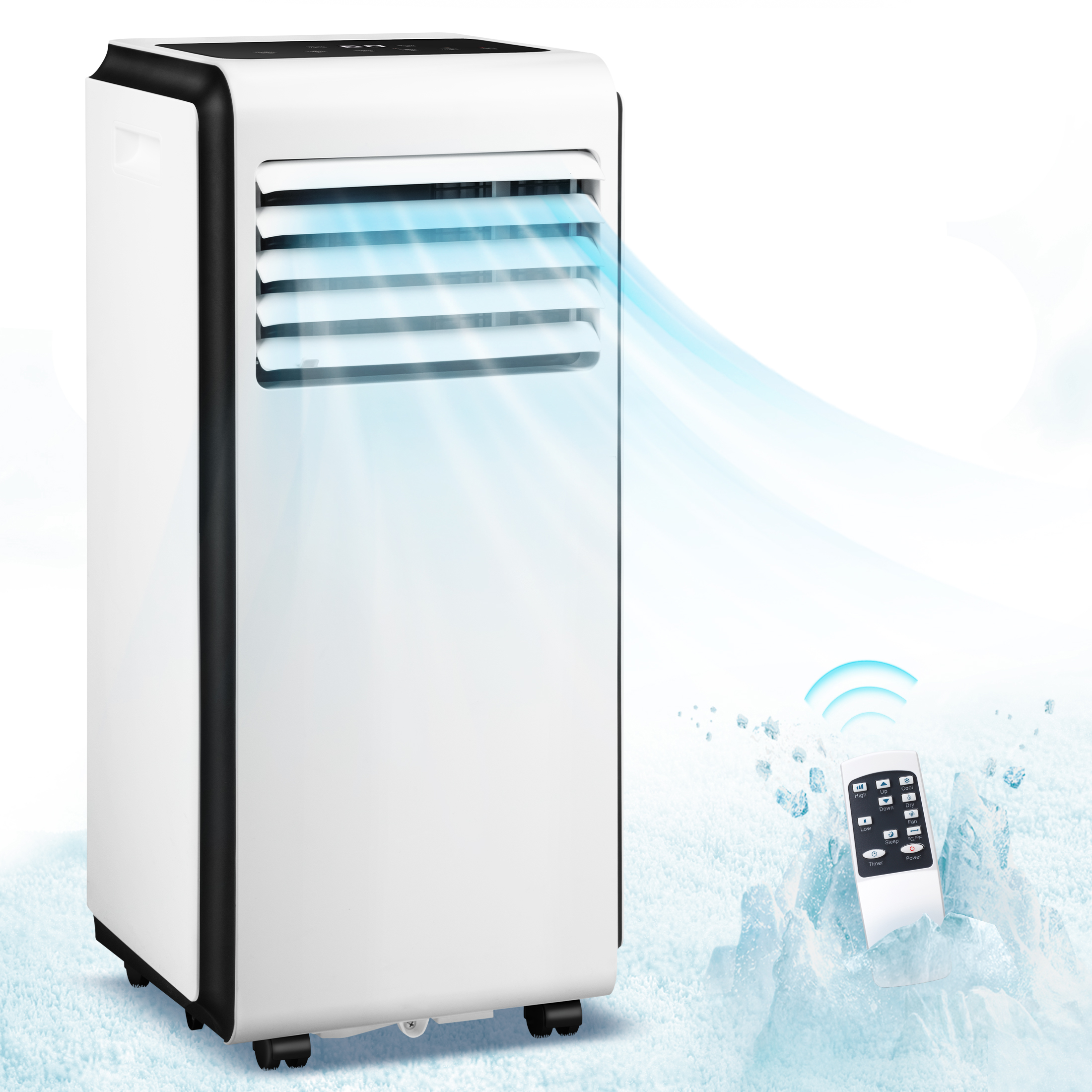 Auseo 5000 BTU (8000 BTU ASHRAE) Portable Air Conditioner, 3-in-1 Air Cooler, Dehumidifier & Fan Mode - image 1 of 7