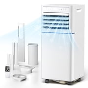 KISSAIR Portable Air Conditioner, 8,000 BTU Ashrae, 4-in-1 Quiet AC with Dehumidifier, Fan, Sleep Mode & Washable Filter for Rooms up to 350 Sq. Ft