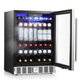 thumbnail image 1 of Auseo Beverage Refrigerator Cooler, 5.1Cu.ft, Wine or Champagne Cooler with a Lock LED Light, Temperature Control 24inch, 1 of 7