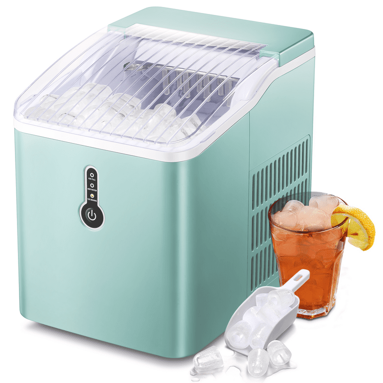 Ice Makers Countertop, 33Lbs/24 Hours, Portable Ice Maker Machine  Countertop, 9 Cubes Ready in 7-10 Mins, 2 Size Ice Cubes, Self-Cleaning Ice  Machine with Ice Scoop, Basket and Measuring Cup (Black) 