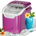 thumbnail image 1 of Auseo Countertop Ice Maker, 2 Sizes of Bullet Ice, 26Lbs/24H, 8 Ice Cubes in 6 Mins, Portable Ice Machine with Self-Cleaning for Home/Party/Travel/Camping (Light Purple), 1 of 8