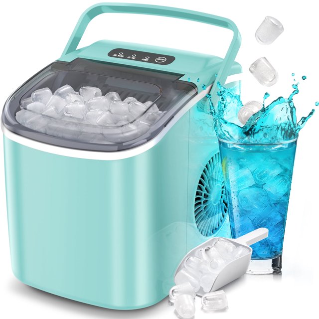 Free Shipping! Auseo 26 lbs/24H Countertop Ice Maker Machine, 9 Bullet
