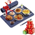 thumbnail image 1 of Auseo Electric Warming Tray, Portable Silicone Food Warming Mat, Warming Mat for Food for Buffets Party and Home Daily Use, 3 Level Temperature, 4 Hours Auto-Off, Easy to Clean, Blue, 1 of 8