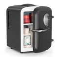 thumbnail image 1 of Auseo Mini Fridge, Portable Fridge Personal, 4 Liter/6 Cans Countertop, 120V AC/ 12V DC, Cooler and Warmer for Drink Office Dorm Bedroom Car, Black, 1 of 10