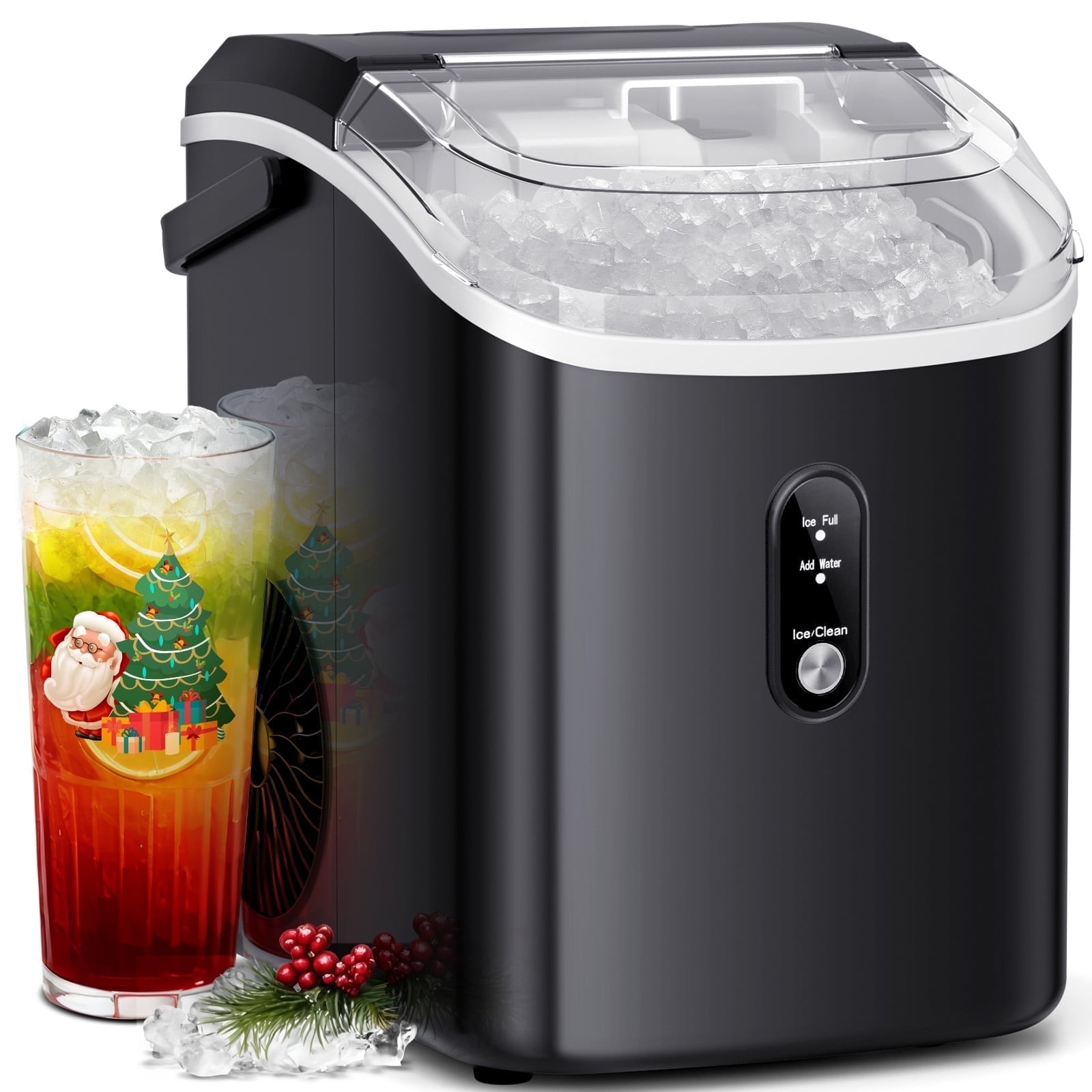 Simzlife Countertop Ice Maker with Handle,Portable Ice