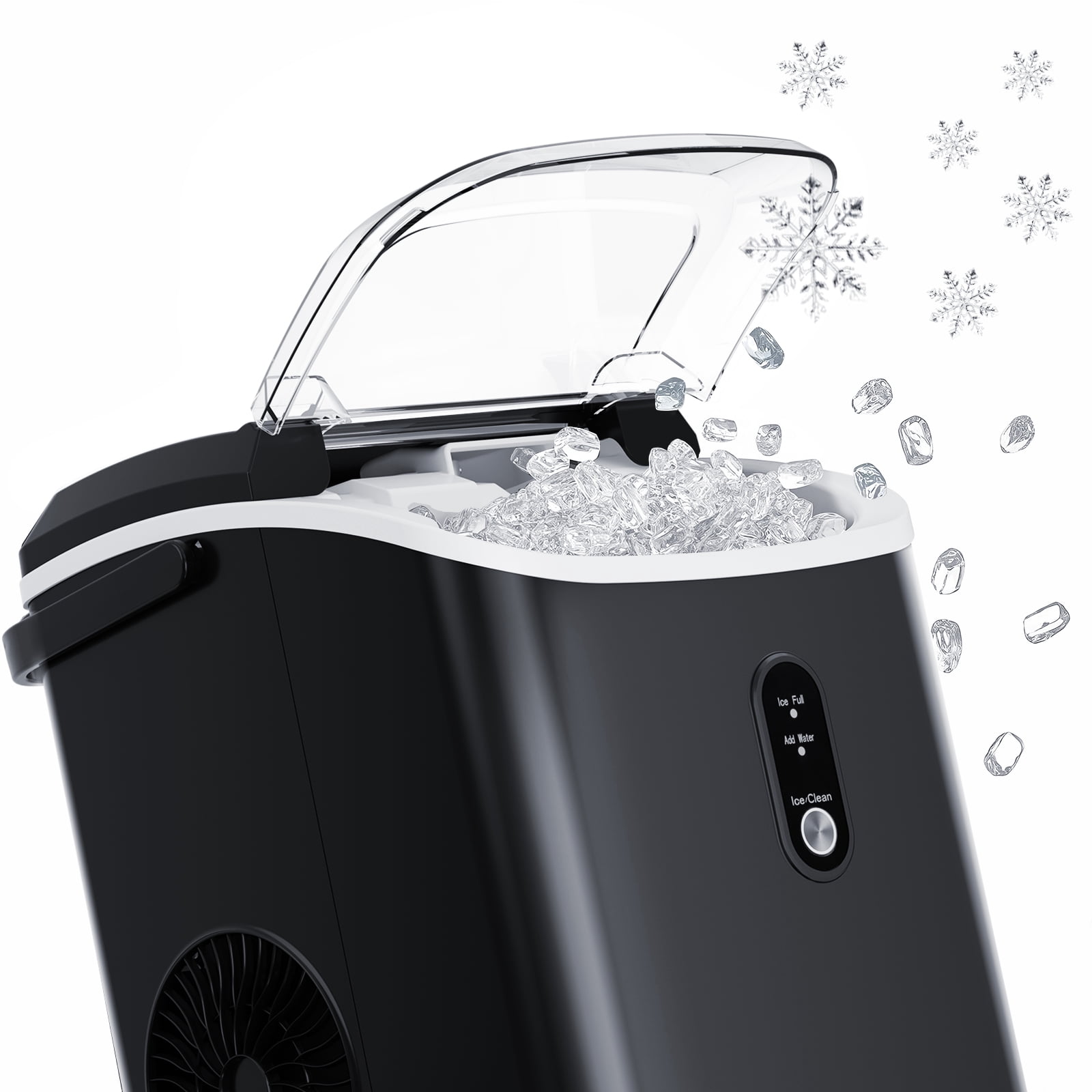 Auseo Nugget Ice Maker Countertop, 35Lbs/24H with Self-Cleaning, 6 Min/Round, for Home/Office/Bar, Black - Walmart.com