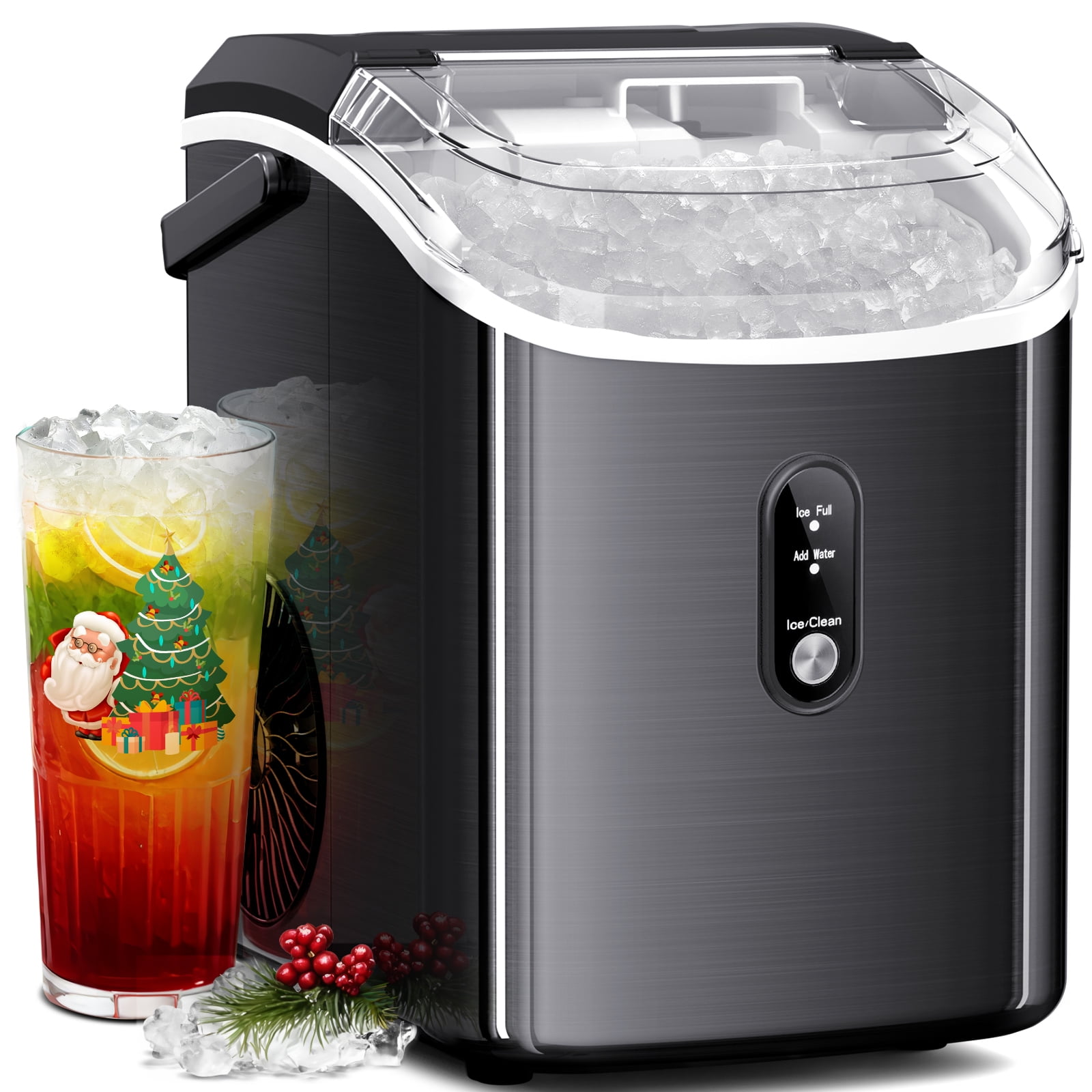 Auseo Portable Ice Maker, Countertop, 33lbs/24H, SelfCleaning, for Home/Office/Party  Black  (图1) Auseo Portable Ice Maker, Countertop, 33lbs/24H, SelfCleaning, for Home/Office/Party  Black  (图1)