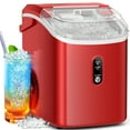 thumbnail image 1 of Auseo Nugget Ice Maker Countertop , 35lbs/24H, Self-Cleaning, Ice Basket & Ice Shovel & Handle,  for Home/Office/Party, Red, 1 of 8