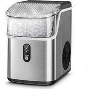 Auseo Nugget Ice Makers, 35lbs/Per day Chewable Nugget Ice Machine with Self-Cleaning,Steel
