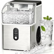 Auseo Nugget Ice Makers, 35lbs/Per day Chewable Nugget Ice Machine with Self-Cleaning,Steel