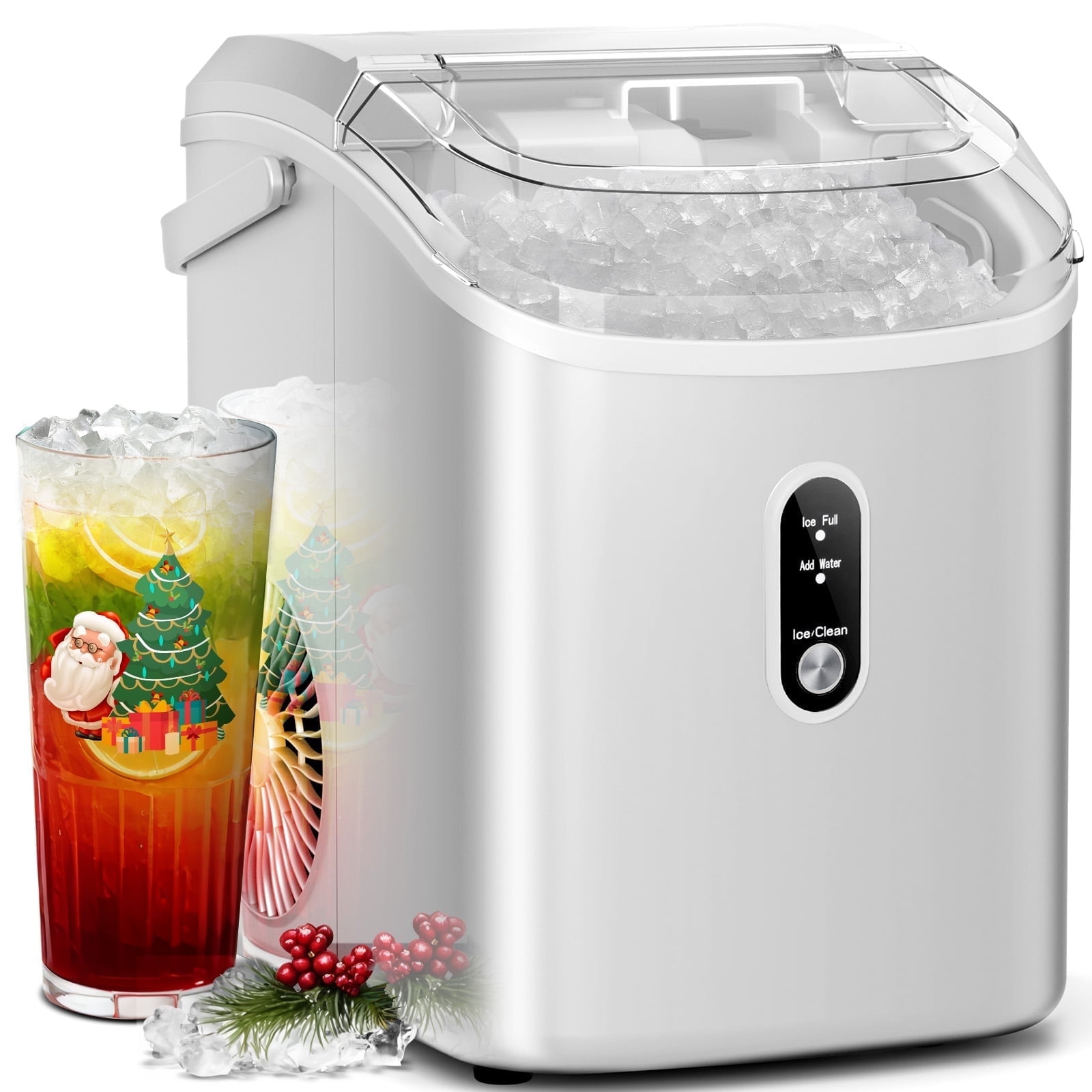 Auseo Countertop Nugget Ice Maker, 34lbs/24H, SelfCleaning, Portable Soft Pellet Ice Maker for Home/(图1) Auseo Countertop Nugget Ice Maker, 34lbs/24H, SelfCleaning, Portable Soft Pellet Ice Maker for Home/(图1)