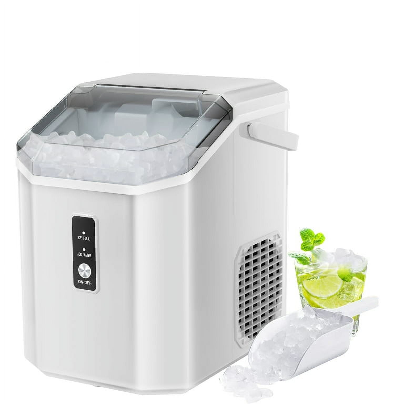 Auseo Nugget Ice Maker Countertop with Soft Chewable Pellet Ice